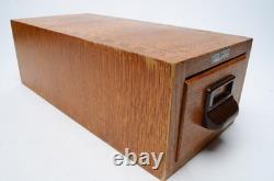 Antique Globe Wernicke Oak Library Card Catalog File Drawer Cabinet Cincinnati