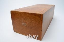 Antique Globe Wernicke Oak Library Card Catalog File Drawer Cabinet Cincinnati