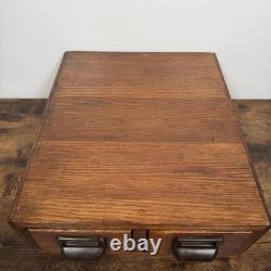 Antique Globe Wernicke Police Library Card Catalog File Cabinet 2 drawer RARE