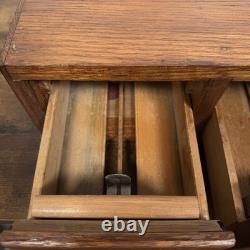 Antique Globe Wernicke Police Library Card Catalog File Cabinet 2 drawer RARE