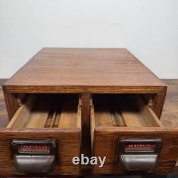 Antique Globe Wernicke Police Library Card Catalog File Cabinet 2 drawer RARE