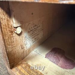 Antique Globe Wernicke Police Library Card Catalog File Cabinet 2 drawer RARE