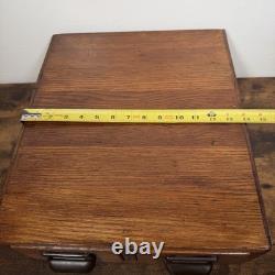 Antique Globe Wernicke Police Library Card Catalog File Cabinet 2 drawer RARE