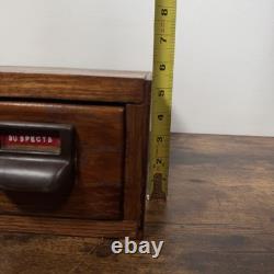Antique Globe Wernicke Police Library Card Catalog File Cabinet 2 drawer RARE