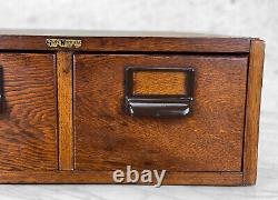 Antique Globe Wernicke Quartersawn Oak 2-Drawer Card Catalog Library Cabinet