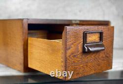 Antique Globe Wernicke Quartersawn Oak 2-Drawer Card Catalog Library Cabinet