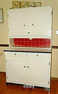 Antique HOOSIER Rolltop Cabinet withOriginal Flour Bin, Sifter and Bread Box