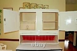 Antique HOOSIER Rolltop Cabinet withOriginal Flour Bin, Sifter and Bread Box