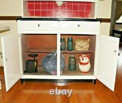 Antique HOOSIER Rolltop Cabinet withOriginal Flour Bin, Sifter and Bread Box