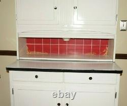 Antique HOOSIER Rolltop Cabinet withOriginal Flour Bin, Sifter and Bread Box