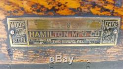 Antique Hamilton Manufacturing Printers Cabinet. With Granite Top