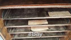 Antique Hamilton Manufacturing Printers Cabinet. With Granite Top