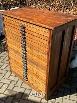 Antique Hamilton Printers Type Cabinet Huge. 20 drawers. Restored