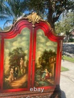 Antique Hand Painted Italian Drinks Cupboard