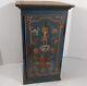 Antique Hand Painted St. Sebastian Wooden Cabinet Box Reliquary
