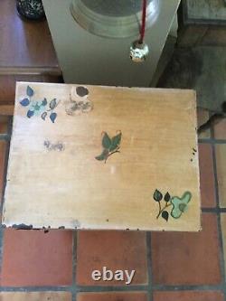 Antique Hand painted Footed Medicine Cabinet 26 T