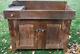 Antique Handmade Pine Dry Sink Cabinet Copper Basin 37h X 45w, Great Pa Piece