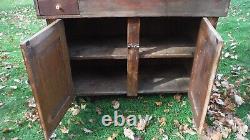 Antique Handmade Pine Dry Sink Cabinet Copper Basin 37H x 45W, Great PA piece