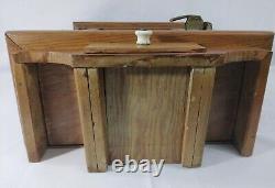 Antique Handmade Pine Wood Wall Hanging Cupboard Spice Cabinet 16 In X 13 In