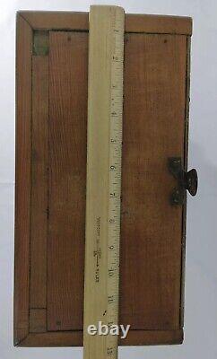 Antique Handmade Pine Wood Wall Hanging Cupboard Spice Cabinet 16 In X 13 In