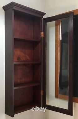 Antique Hanging Cupboard Curio/ Display Cabinet with Four Shelves