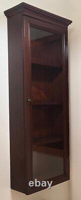 Antique Hanging Cupboard Curio/ Display Cabinet with Four Shelves