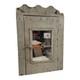 Antique Hanging Rustic Mirror Medicine Storage Cabinet Painted Hand Made