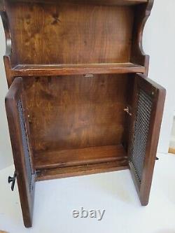 Antique Hanging Wall Shelf Medicine Cabinet Carved 32 Tall