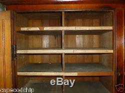 Antique Hardware Store Factory Cabinet Hutch Display Industry Primitive Nut Bolt