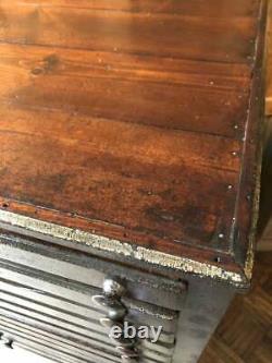 Antique Hardware Store Parts Cabinet, Multi Drawer Unit, Flat File Apothecary