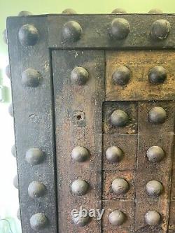 Antique Hobnails safe CJ Gayler strong box blacksmith craftsmanship 1800's rare
