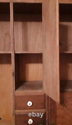 Antique -Hoosier/Baker Cabinet Early 1900s Oak, Great History! Original