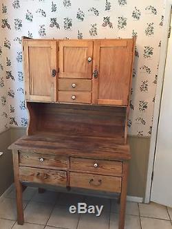 Antique Hoosier Cabinet / Baker's Bench Two Piece