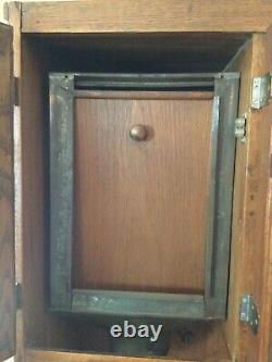 Antique Hoosier Cabinet With Flour Bin, Sifter, Bread Board, Work Space, & More