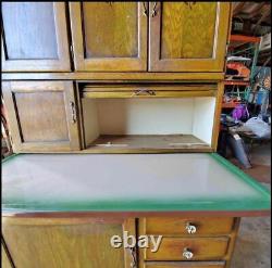 Antique Hoosier Cabinet with Flour Sifter and Bread Box