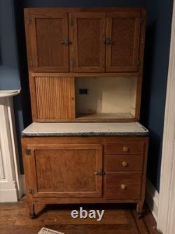 Antique Hoosier Hutch Enamel Top, Flour Bin, Storage Brooklyn, NY