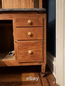 Antique Hoosier Hutch Enamel Top, Flour Bin, Storage Brooklyn, NY