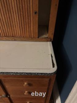 Antique Hoosier Hutch Enamel Top, Flour Bin, Storage Brooklyn, NY