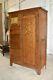 Antique Hoosier Style Oak Kitchen Cabinet Cupboard Bedroom Armoire Wardrobe Desk