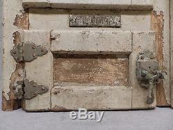 Antique Ice Box Front Medicine Nickel Brass Hinges Shabby Cabinet Chic 499-17R