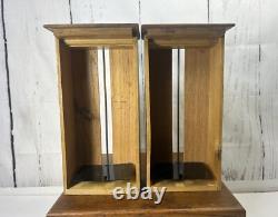 Antique Imperial 2 Drawer Oak Library Card File Index/ Vintage Wooden Recipe Box