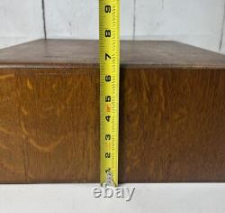 Antique Imperial 2 Drawer Oak Library Card File Index/ Vintage Wooden Recipe Box