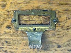 Antique Imperial 2 Drawer Oak Library Card File Index/ Vintage Wooden Recipe Box
