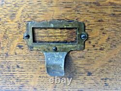 Antique Imperial 2 Drawer Oak Library Card File Index/ Vintage Wooden Recipe Box