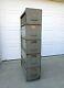 Antique Industrial Military Stackable Metal File Drawers Cabinet Steampunk