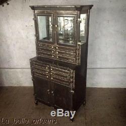 Antique Industrial Steel Bown Aseptic Dental/ Apothecary Cabinet. Best In Show