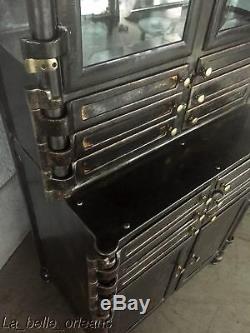 Antique Industrial Steel Bown Aseptic Dental/ Apothecary Cabinet. Best In Show