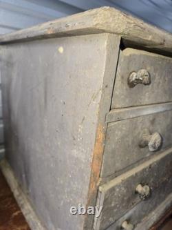 Antique Industrial Wood Drawer Cabinet C. H. Foster & Co Chicago 63 Original Pai