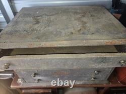 Antique Industrial Wood Drawer Cabinet C. H. Foster & Co Chicago 63 Original Pai