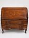 Antique Inlaid Secretary Desk Bombe Drop Front Bureau Cabriole Legs Key